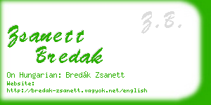 zsanett bredak business card