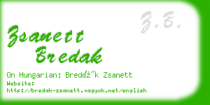 zsanett bredak business card